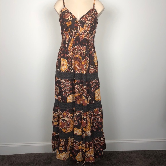 Speed Control Dresses & Skirts - Speed Control Boho Festival Smocked Top Maxi Dress